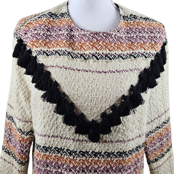 ZARA Boucle Nubby Tassel Sweater Dress in S - Picture 2 of 7